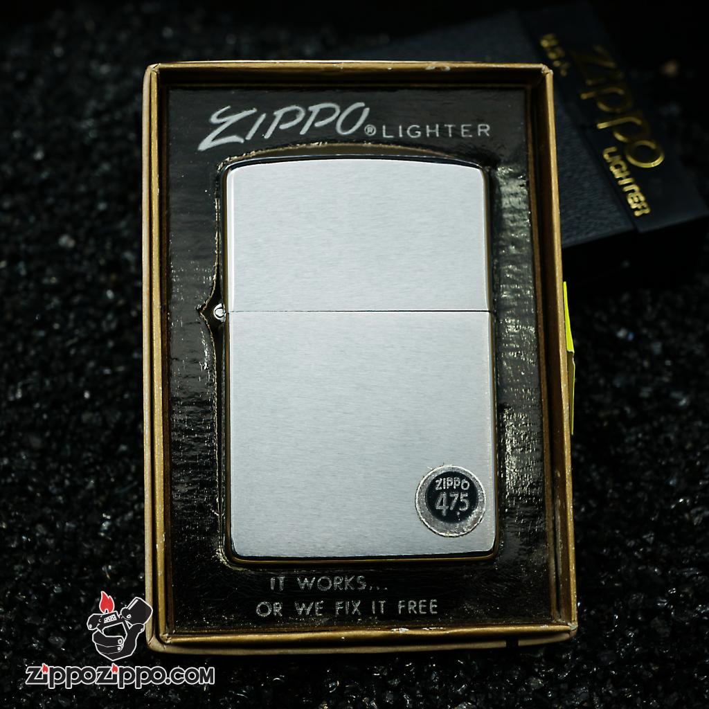 Zippo cổ sản xuất 1978 Chrome bạc vân xước