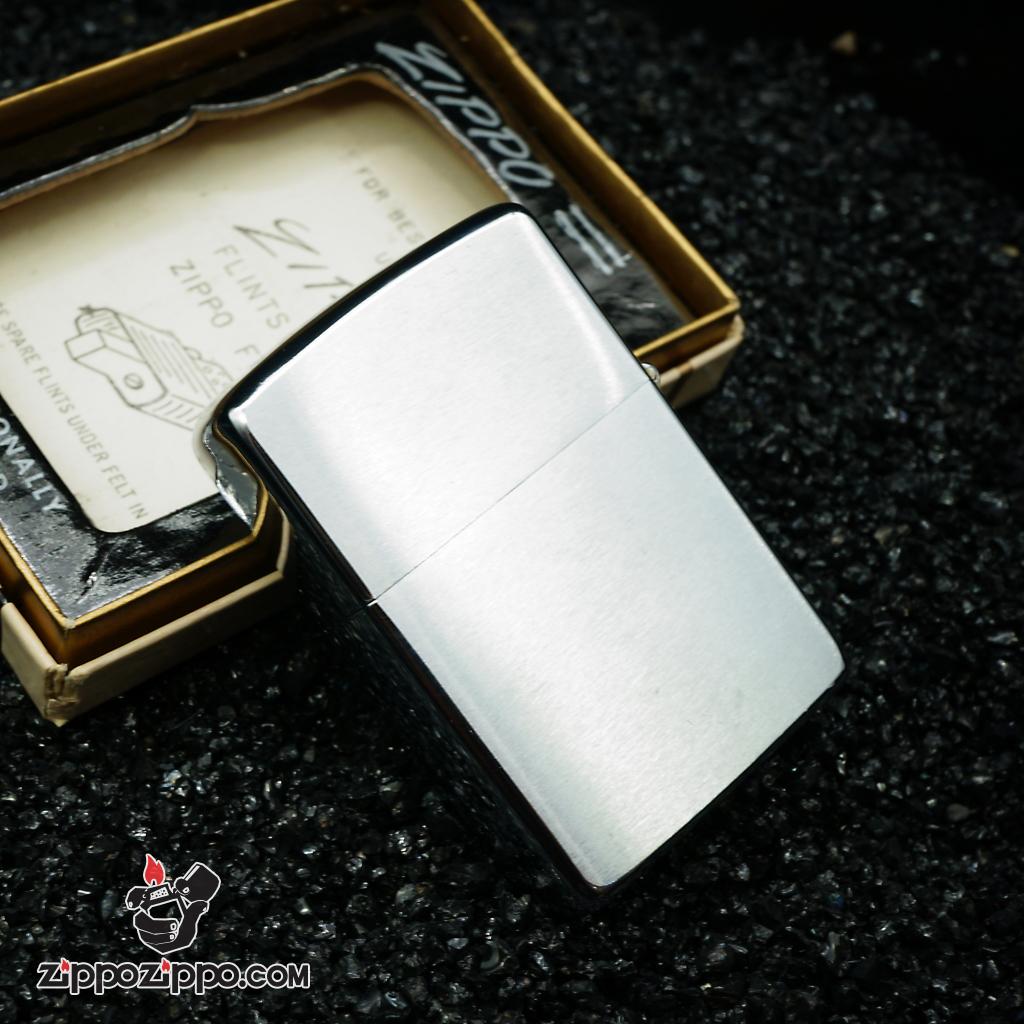 Zippo cổ sản xuất 1978 Chrome bạc vân xước