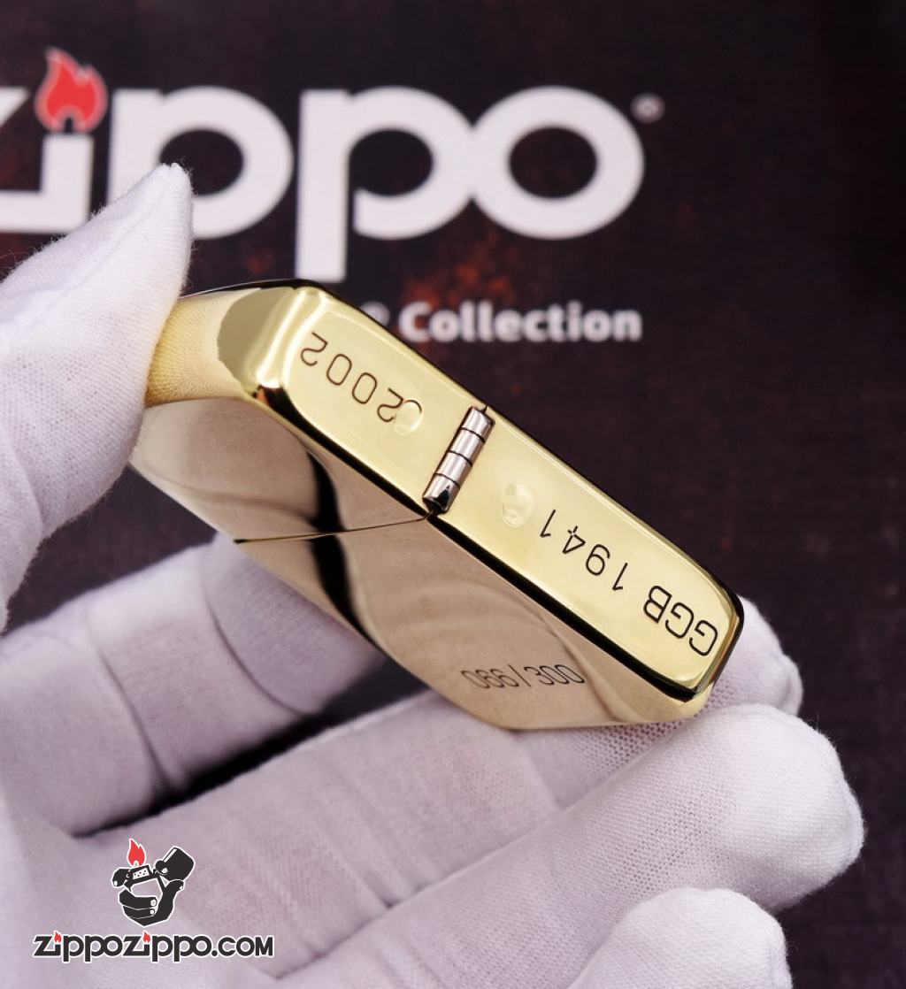 Bật Lửa Zippo Replica 1941 Đồng Nguyên Khối Khắc Logo Ngược