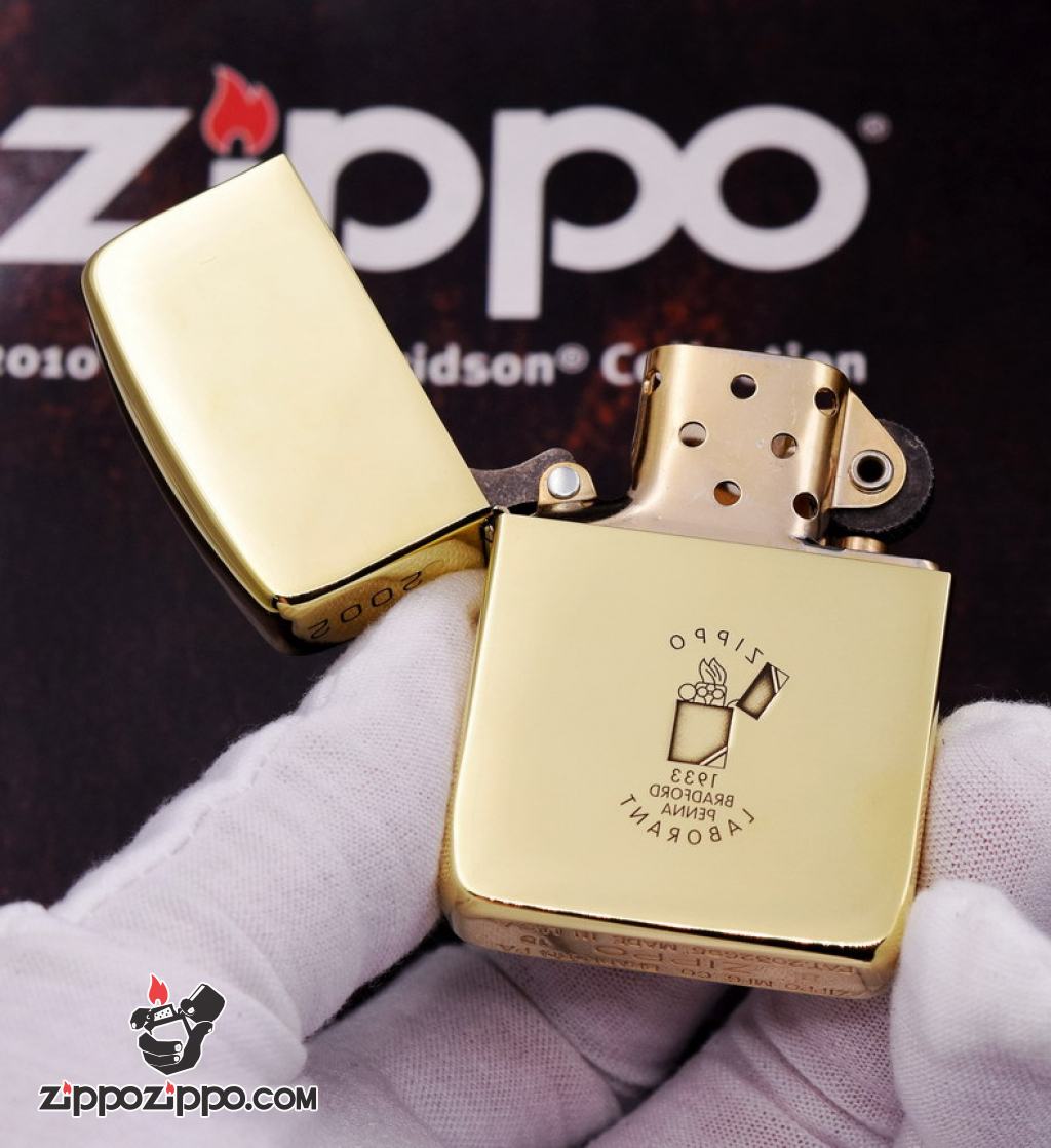 Bật Lửa Zippo Replica 1941 Đồng Nguyên Khối Khắc Logo Ngược