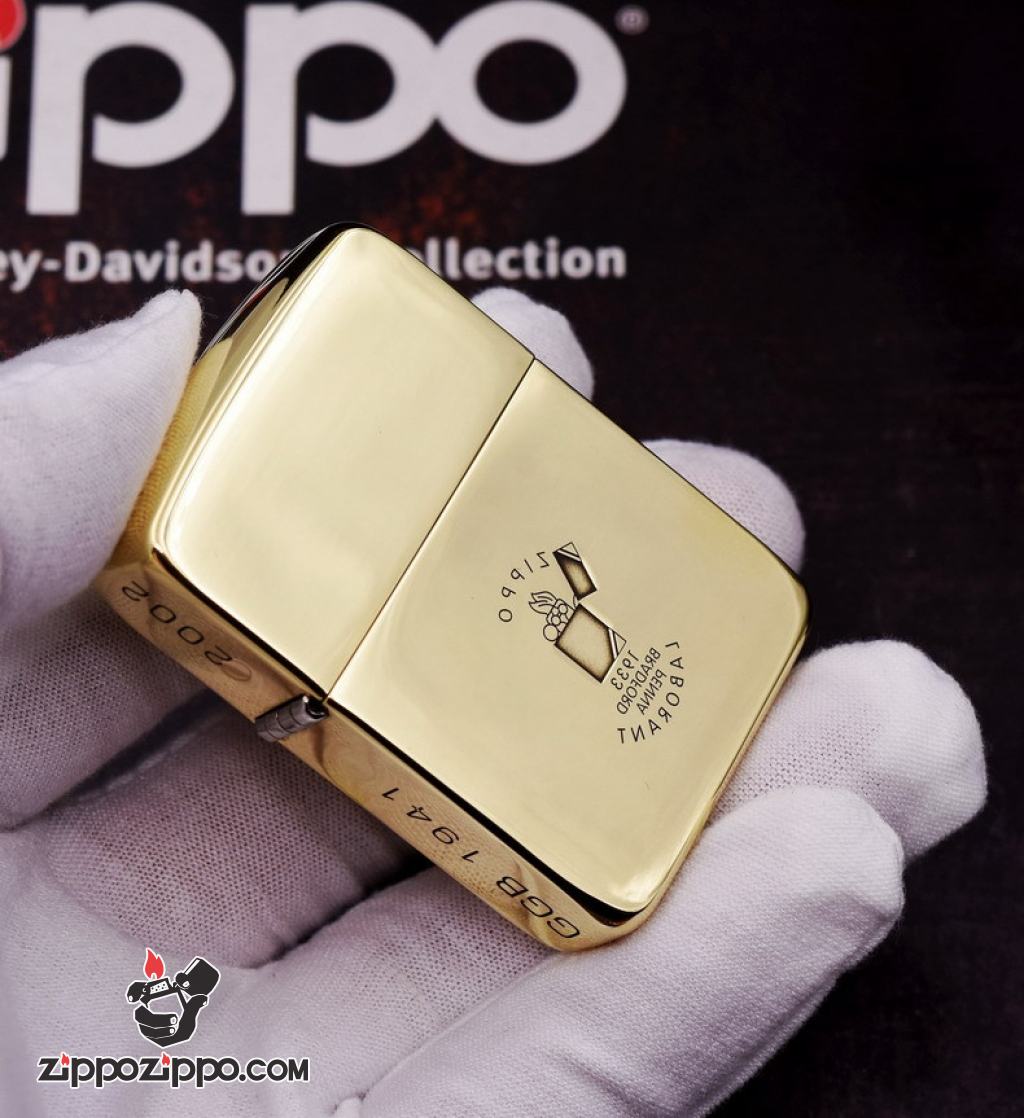 Bật Lửa Zippo Replica 1941 Đồng Nguyên Khối Khắc Logo Ngược