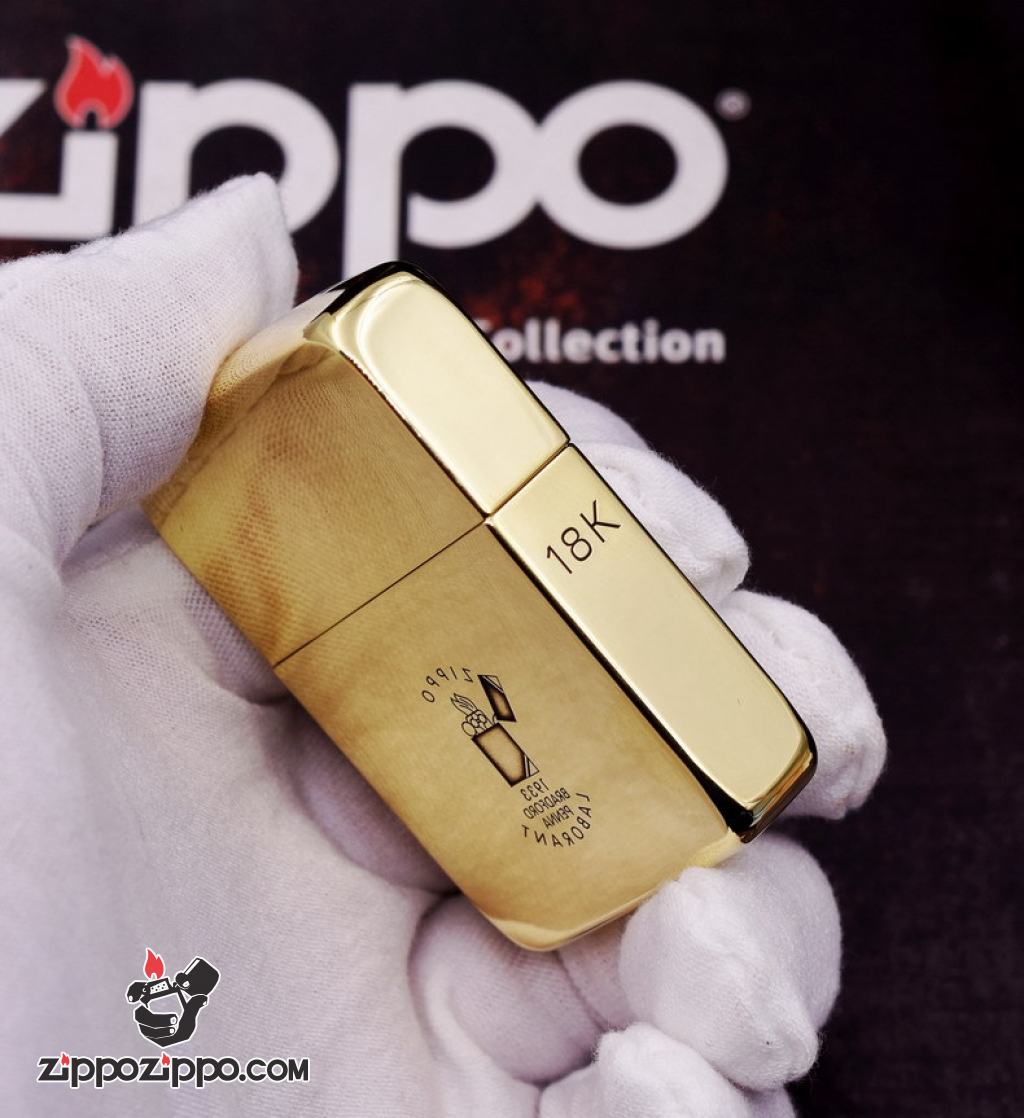 Bật Lửa Zippo Replica 1941 Đồng Nguyên Khối Khắc Logo Ngược