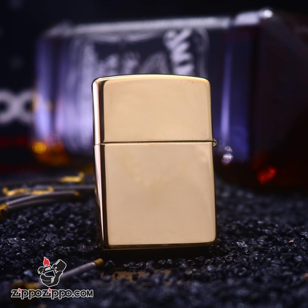 zippo đồng khắc bao thuốc jet 254B