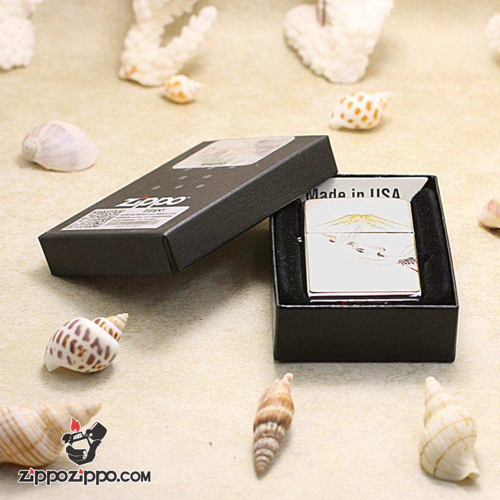 Bật Lửa Zippo Cò Trắng Bay Giữa Núi Và Trời