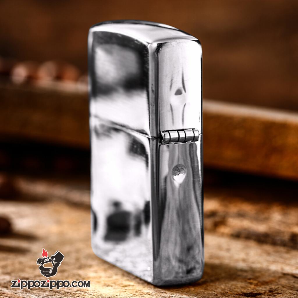 Bật Lửa Zippo Bạc Nguyên Khối Cao Cấp Khắc Thuận Buồm Xuôi Gió Vỏ Dầy Bản Armor