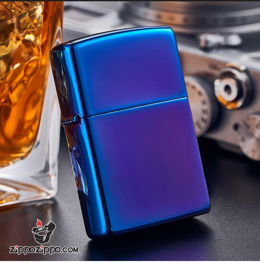 Bật Lửa Zippo Sơn Màu Xanh Ánh Tím - SKU 29899 – Zippo Regular High Polished Indigo