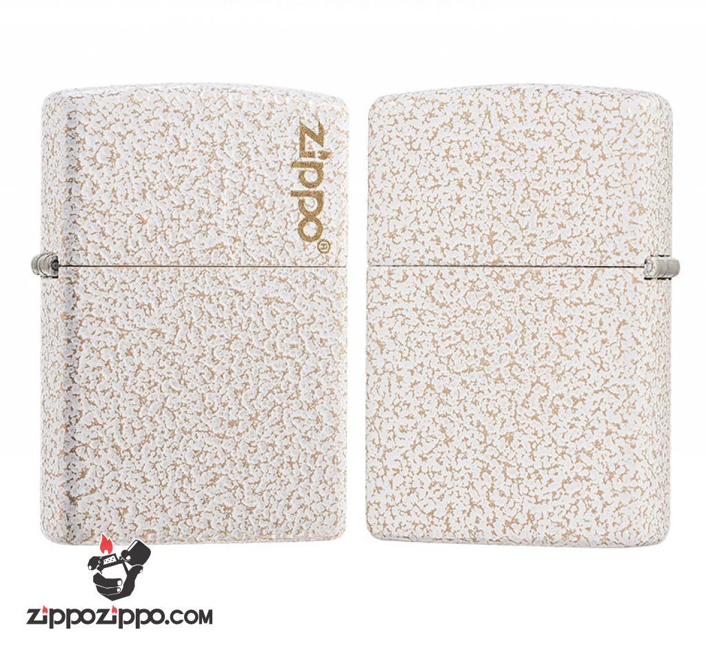 Bật Lửa Zippo Sơn Màu Trắng Ánh Kim - Logo Zippo SKU 49181ZL – Zippo Mercury Glass Zippo Logo