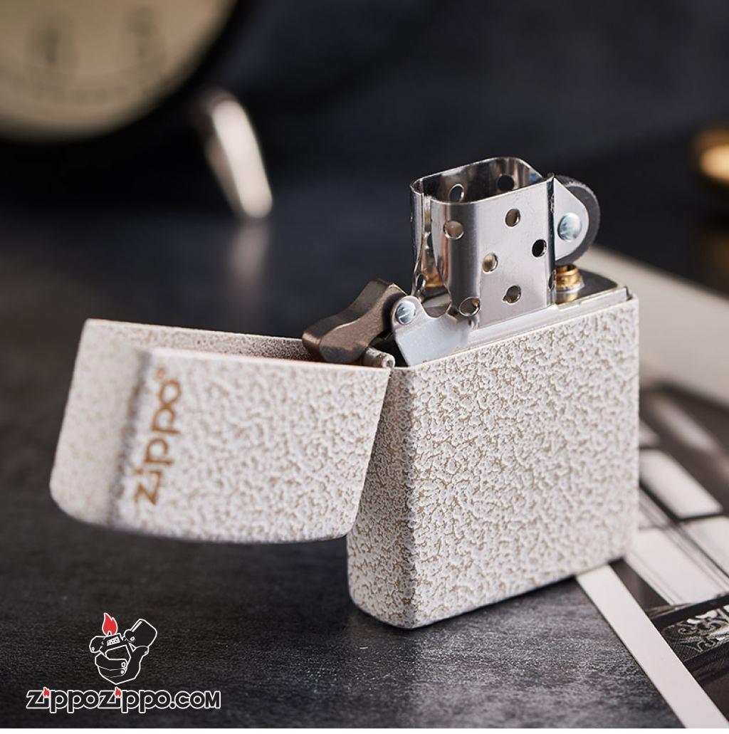 Bật Lửa Zippo Sơn Màu Trắng Ánh Kim - Logo Zippo SKU 49181ZL – Zippo Mercury Glass Zippo Logo