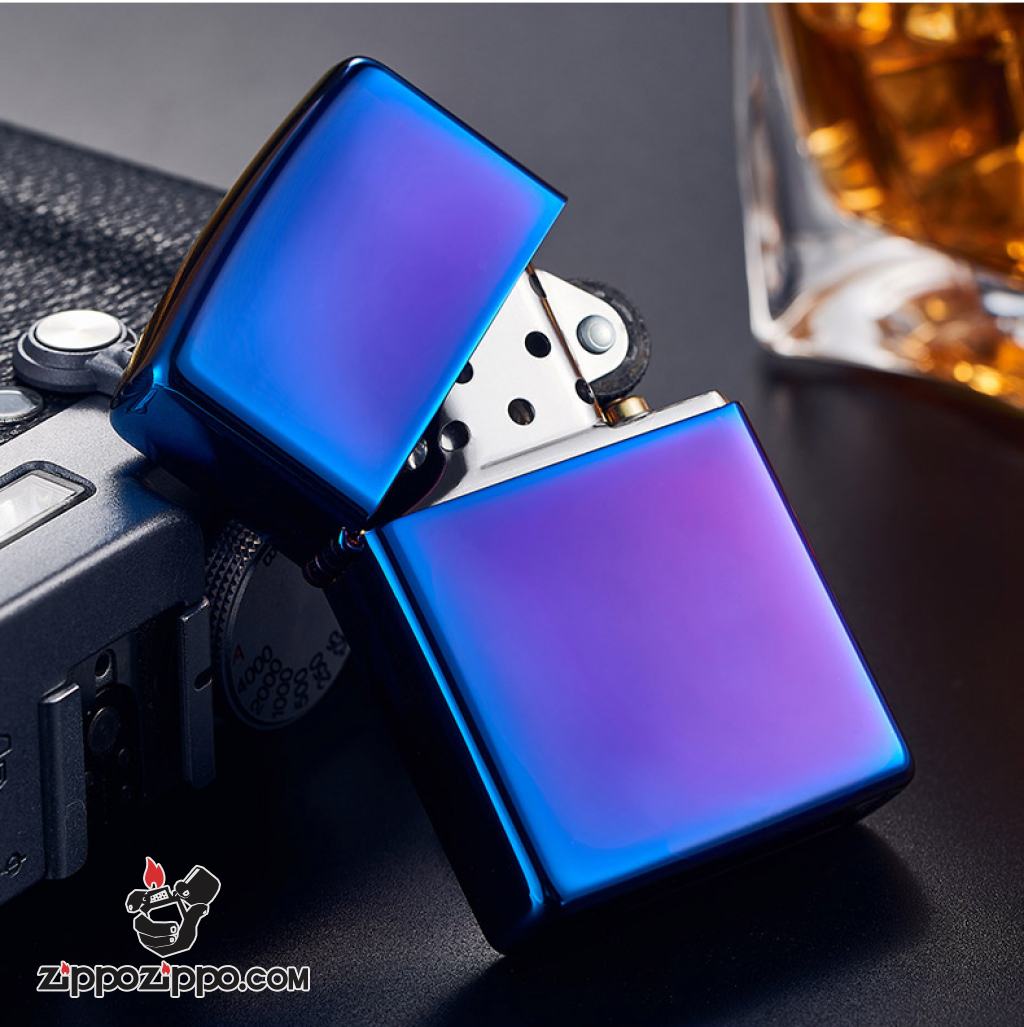 Bật Lửa Zippo Sơn Màu Xanh Ánh Tím - SKU 29899 – Zippo Regular High Polished Indigo