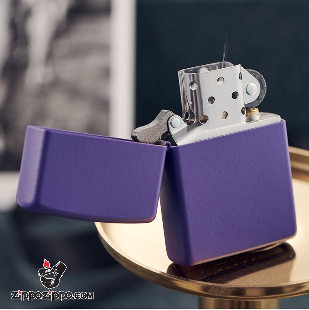 Bật Lửa Zippo Sơn Màu Tím - SKU 237 – Zippo Purple Matte