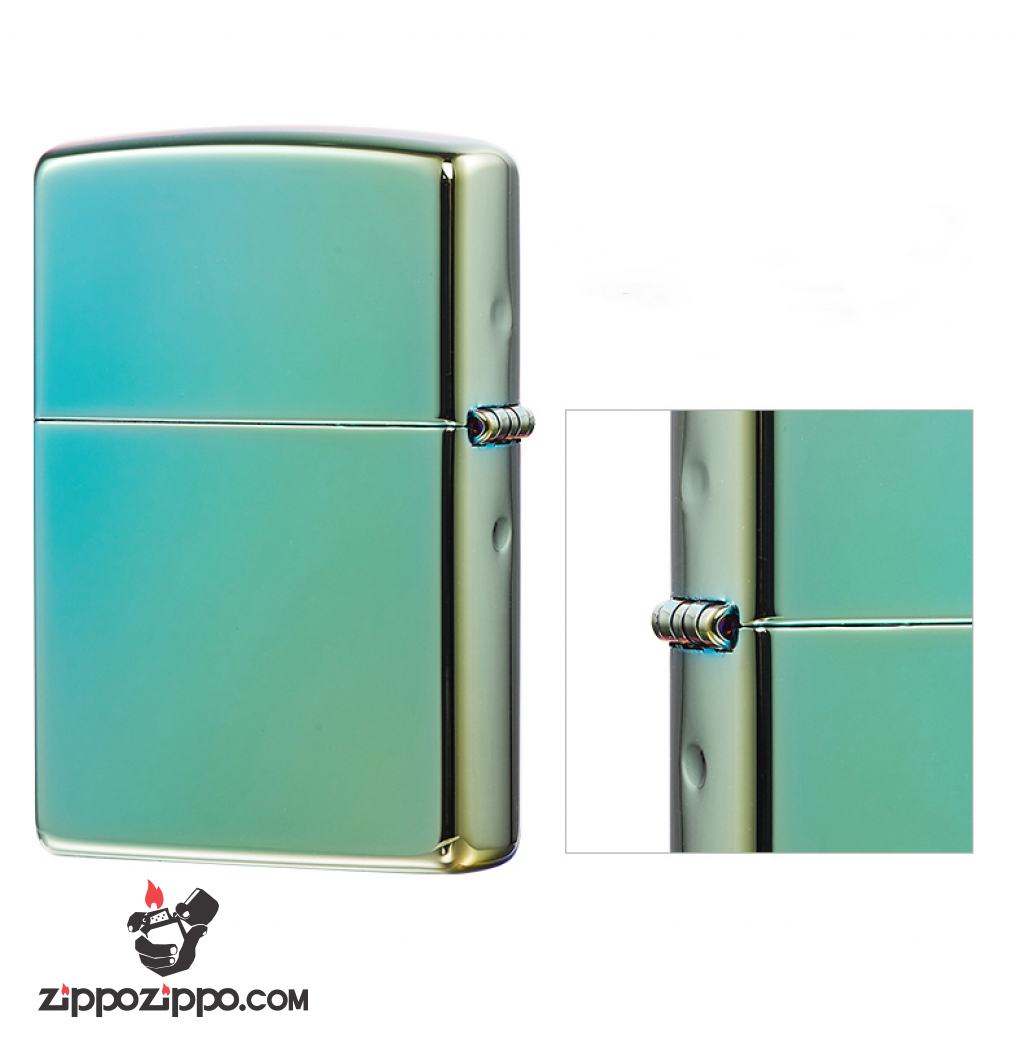 Bật Lửa Zippo Sơn Màu Xanh Lá Trà - SKU 49191 – Zippo High Polish Teal