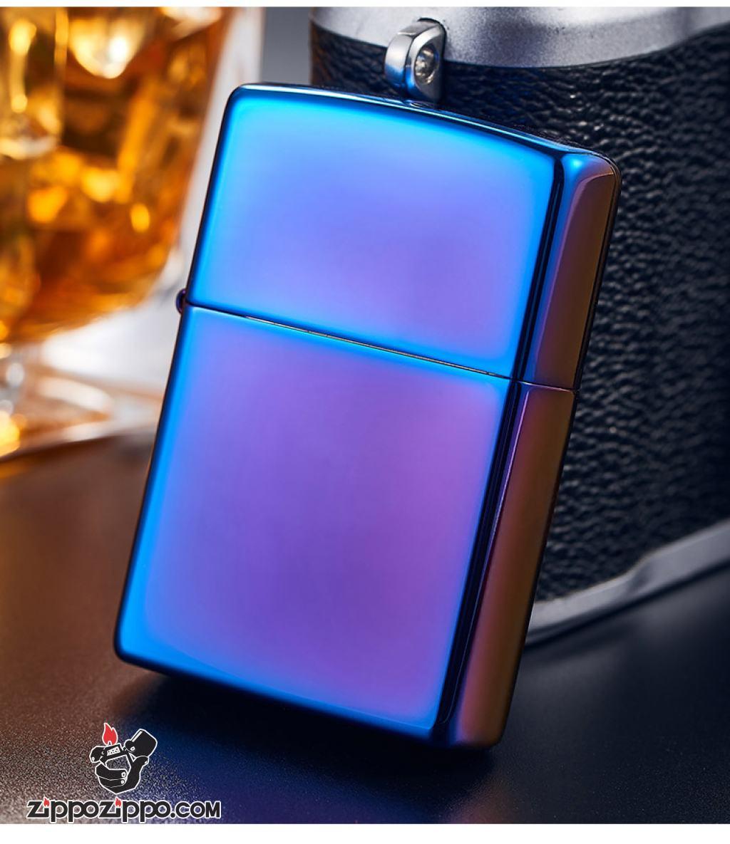 Bật Lửa Zippo Sơn Màu Xanh Ánh Tím - SKU 29899 – Zippo Regular High Polished Indigo