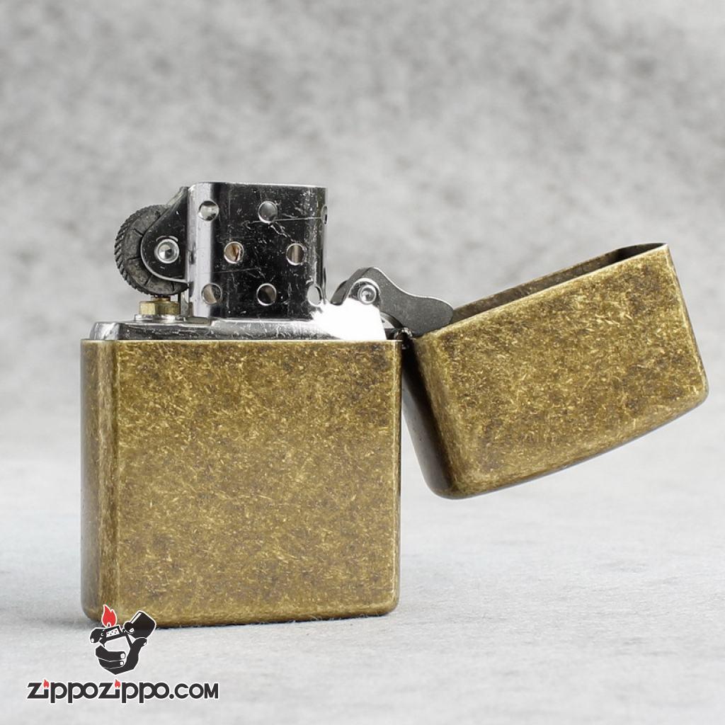 Bật Lửa Zippo Mạ Antique Brass Khắc Huy Hiệu Quân đội Hoa Kỳ U.S Air Force