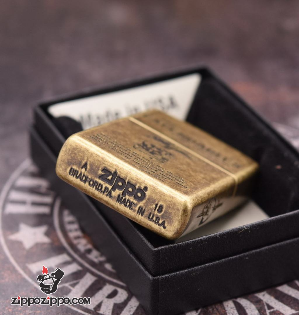 Bật Lửa Zippo Mạ Antique Brass Khắc The Expendables