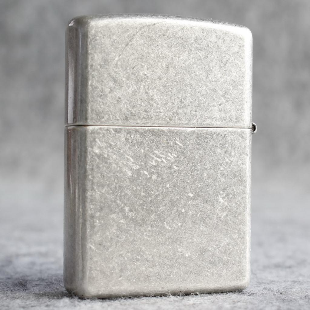 Bật Lửa Zippo Chính Hãng Khắc Bông Lúa Limited Mạ Antique Silver