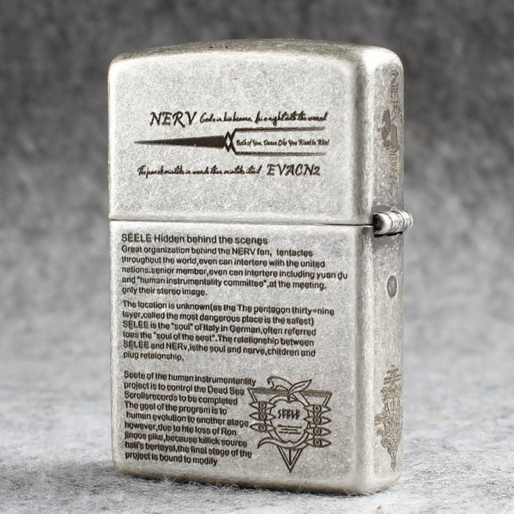 Bật lửa Zippo Chính Hãng Bức Thư Evangelion Mạ Antique Silver