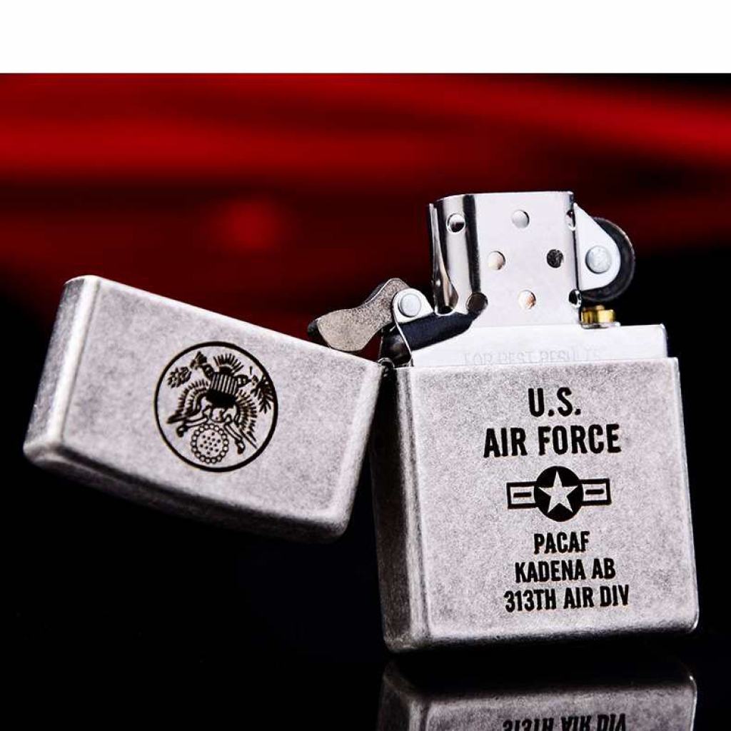 Bật Lửa Zippo Chính Hãng Khắc Quân Đội U.S AIR FORCE Mạ Antique Silver