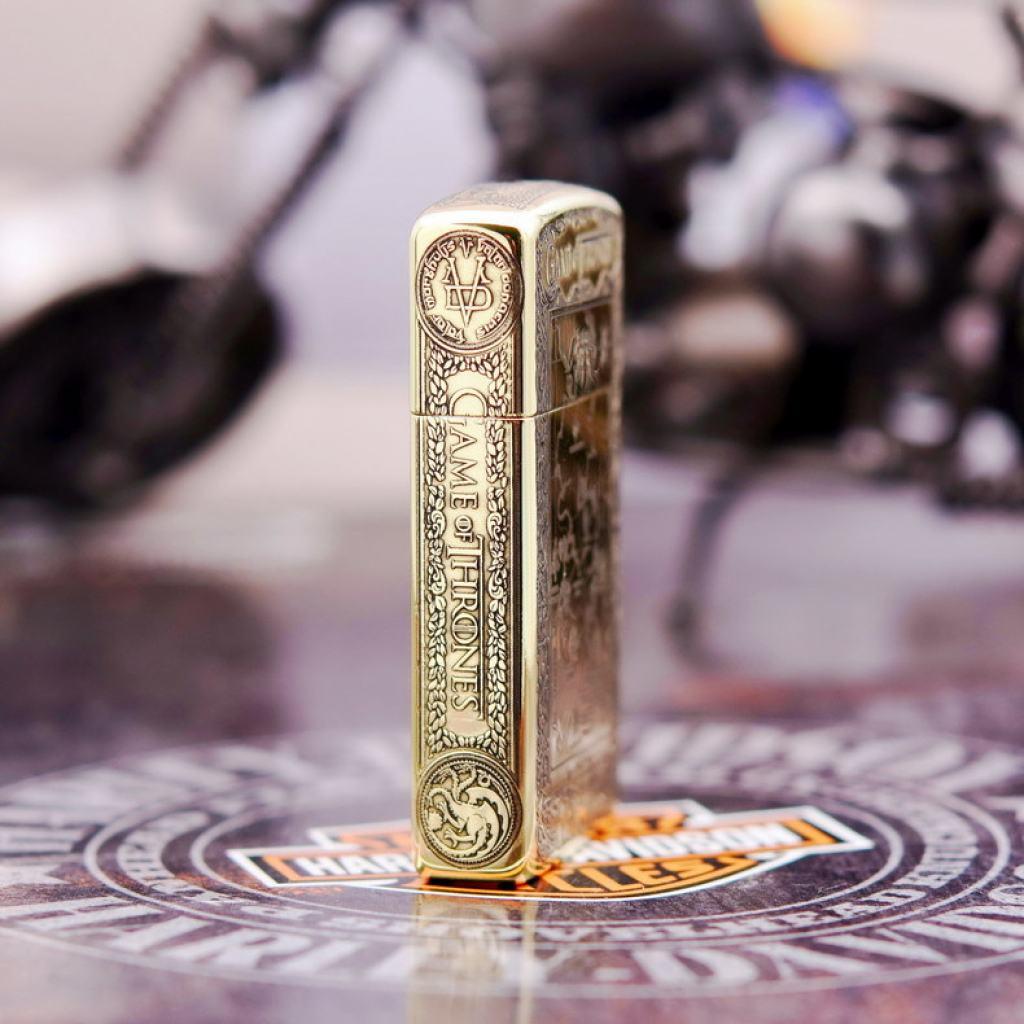 Bật Lửa Zippo Chính Hãng Chạm Khắc Game of Thrones  Phiên Bản Hẹp Slim