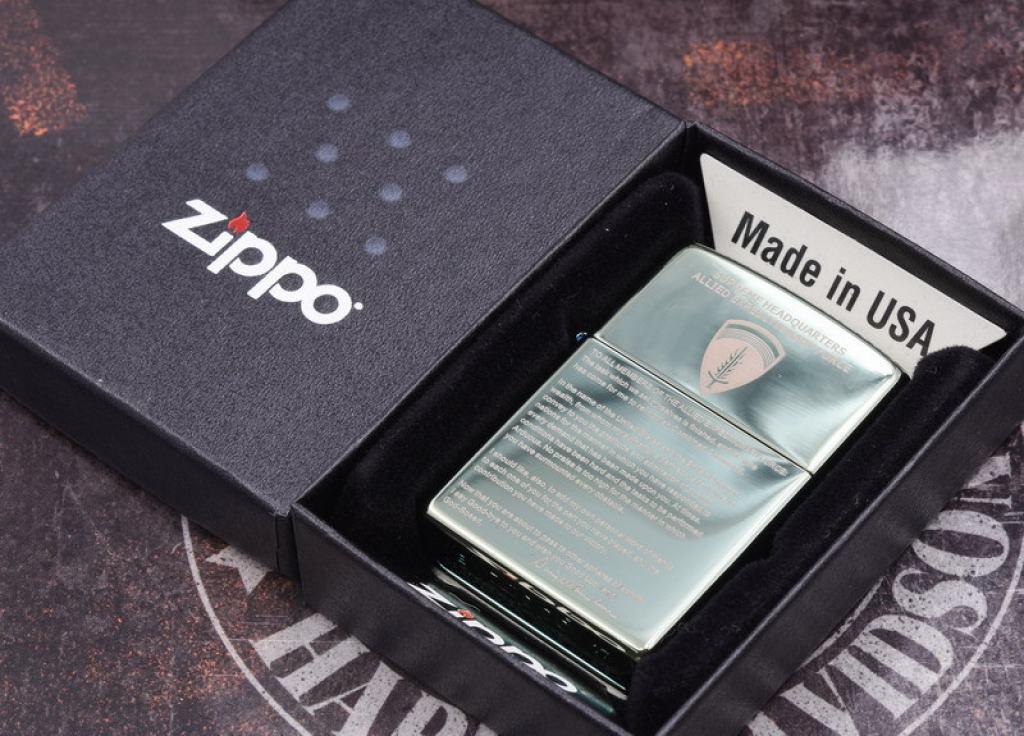 Zippo Chính Hãng Xanh Ngọc Bích Khắc Tuyên Ngôn Thế Chiến 2