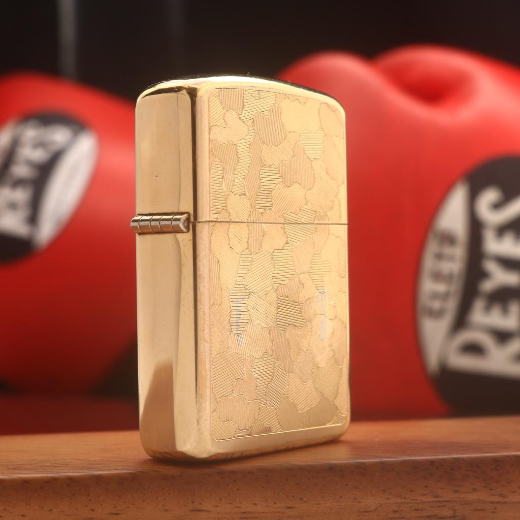 Zippo Bọc Vàng  1960s – 10K Gold Filled – Bọc Vàng 10K – Hoa Văn Shimmer