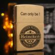 Bật Lửa Zippo 204 Đồng Khắc Thương Hiệu Bia Heineken