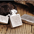 Bật Lửa Zippo Bạc Nguyên Khối Cao Cấp Khắc Bát Nhã Tâm Kinh Bản Nổi Vỏ Dầy Bản Armor