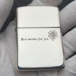 Bật Lửa Zippo Bạc Nguyên Khối Cao Cấp Khắc Best Wishes For You Vỏ Dầy Bản Armor