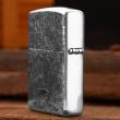 Bật lửa Zippo Bạc Nguyên Khối Cao Cấp Khắc Cô Gái Và Chú Sói Bản Vỏ Mỏng