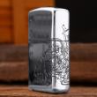 Bật lửa Zippo Bạc Nguyên Khối Cao Cấp Khắc Cô Gái Và Chú Sói Bản Vỏ Mỏng