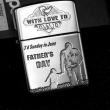 Bật Lửa Zippo Bạc Nguyên Khối Cao Cấp Khắc Father's Day Vỏ Dầy Bản Armor