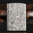 Bật Lửa Zippo Bạc Nguyên Khối Cao Cấp Khắc Hoa Văn Arabesque Vỏ Mỏng