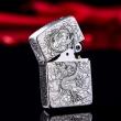 Bật Lửa Zippo Bạc Nguyên Khối Cao Cấp Khắc Rồng Nhả Ngọc  Phiên Bản 1941