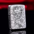 Bật Lửa Zippo Bạc Nguyên Khối Cao Cấp Khắc Rồng Nhả Ngọc  Phiên Bản 1941