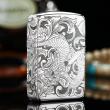 Bật Lửa Zippo Bạc Nguyên Khối Cao Cấp Khắc Rồng Quấn Quanh Phiên Bản 1941