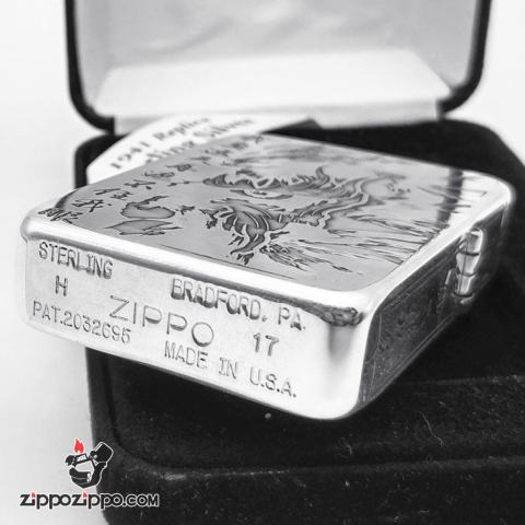 Bật Lửa Zippo Bạc Nguyên Khối Cao Cấp Khắc Tài Thiên Đại Thánh Nổi Dậy BẢn 1941