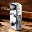 Bật Lửa Zippo Bạc Nguyên Khối Cao Cấp Khắc Thuận Buồm Xuôi Gió Vỏ Dầy Bản Armor