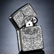 Bật Lửa Zippo Bạc Nguyên Khối Khắc  Codex Gigas Bản Vỏ Mỏng