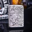 Bật Lửa Zippo Bạc Nguyên Khối Khắc Họa Tiết Rồng Nguyên Cuộn Phiên Bản Giới Hạn