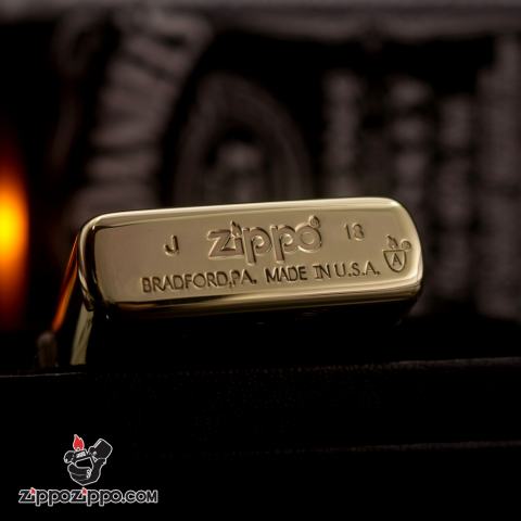 Bật lửa zippo bản armor xước khắc cá chép 2 mặt