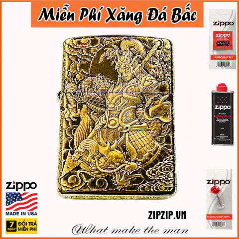 BẬT LỬA ZIPPO BẢN ĐÔNG TRƠN KHẮC 3D HÌNH TRIÊU VÂN VÀ RỒNG LƯỢN BAO QUANH  SIÊU SẮC NÉT