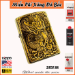 BẬT LỬA ZIPPO BẢN ĐỒNG TRƠN KHẮC HÌNH 3D RỒNG  PHIÊN BẢN 4 SIÊU NÉT