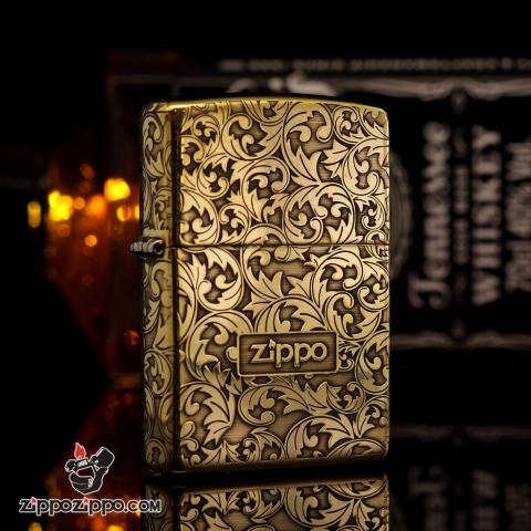 Bật Lửa Zippo Chích Hãng Bản chạm khắc Hoa Văn Arabesque G7