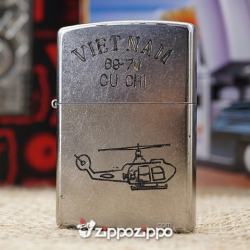 Bật lửa zippo chiến tranh việt nam đời sô (máy bay Củ Chi) - Mã SP: ZPC1503