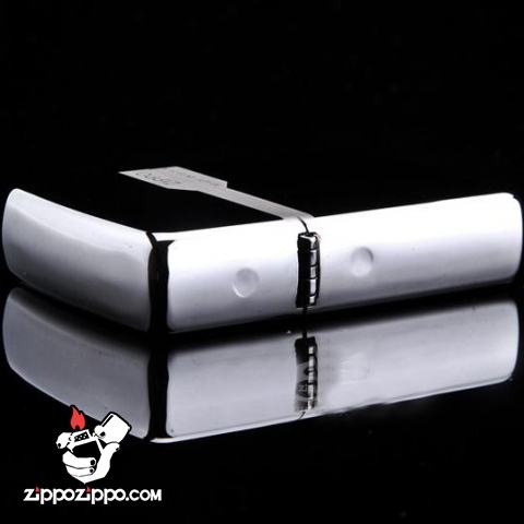 Bật lửa Zippo chính hãng 150 đen bóng có viền zippo giữ 2 nắp