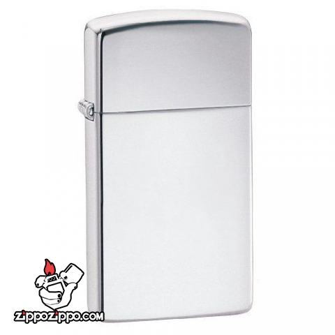 Bật Lửa Zippo Bản Nhỏ Mạ Chorme Trắng Bóng - SKU 1610 – Zippo Slim High Polished Chrome