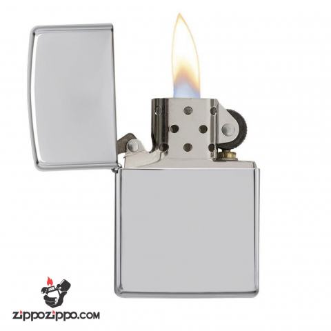 Bật Lửa Zippo Vỏ Dày Đồng Mạ Chrome Trơn Bóng - SKU 167 – Zippo Armor High Polished Chrome