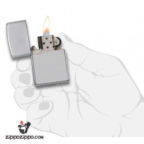 Bật Lửa Zippo Vỏ Dày Đồng Mạ Chrome Trơn Bóng - SKU 167 – Zippo Armor High Polished Chrome