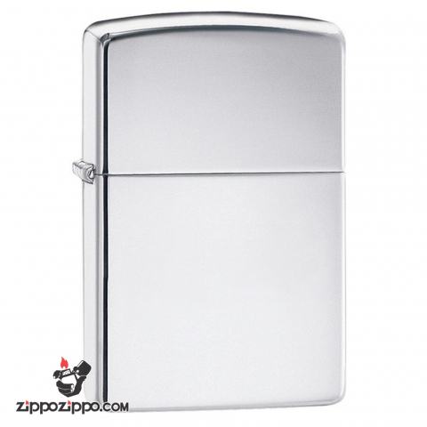 Bật Lửa Zippo Vỏ Dày Đồng Mạ Chrome Trơn Bóng - SKU 167 – Zippo Armor High Polished Chrome