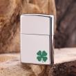 Bật lửa Zippo chính hãng 24007 cỏ 4 lá măn máy