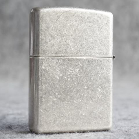 Bật Lửa Zippo Chính Hãng Khắc Cá Ngão Mạ Antique Silver